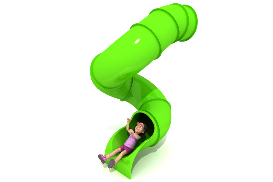 360° 2.5m Deck Spiral Tube Slide – Outdoor Play People