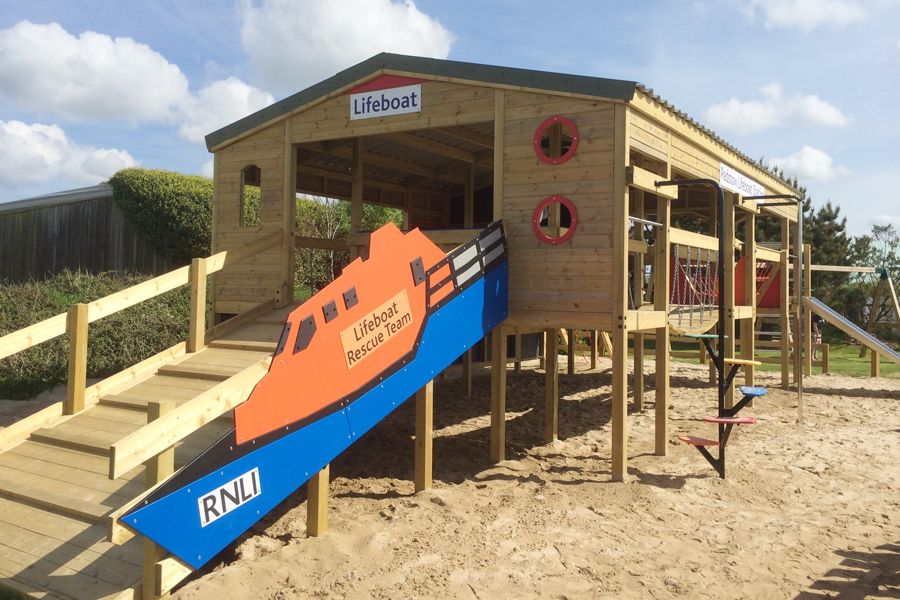 Padstow lifeboat play towers
