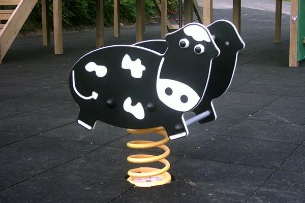 Cow spring rider playground equipment