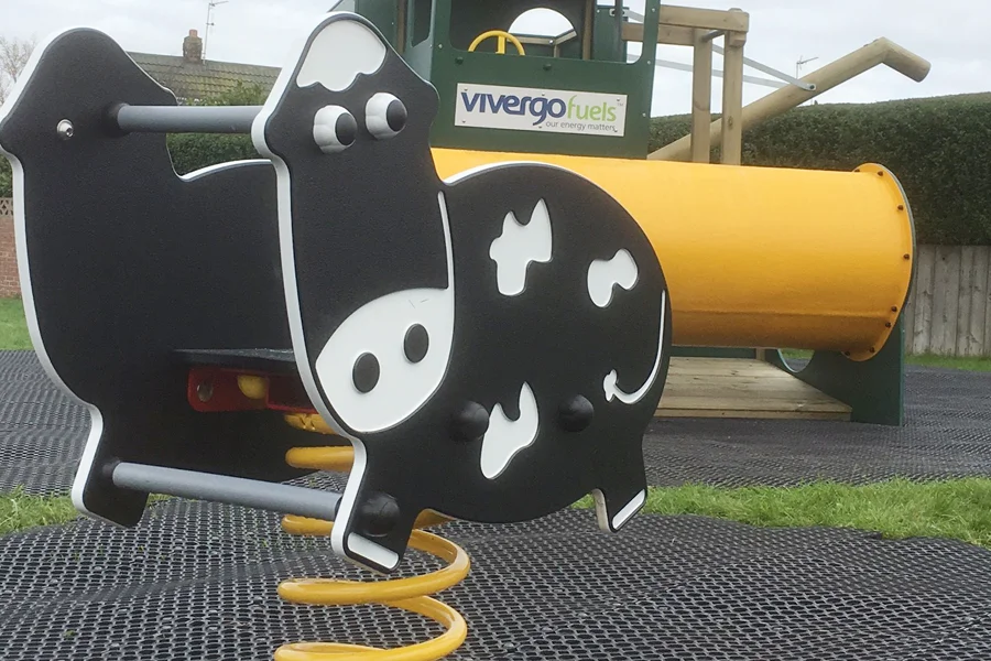 Cow springer playground equipment childrens spring rider