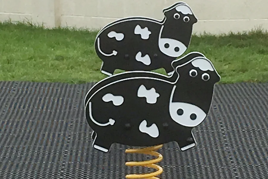 Cow springer playground equipment childrens spring rider