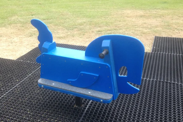Dolphin rocker outdoor play equipment