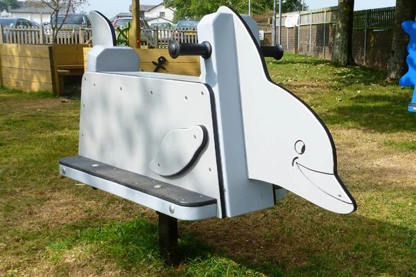 Dolphin rocker spring rider playground