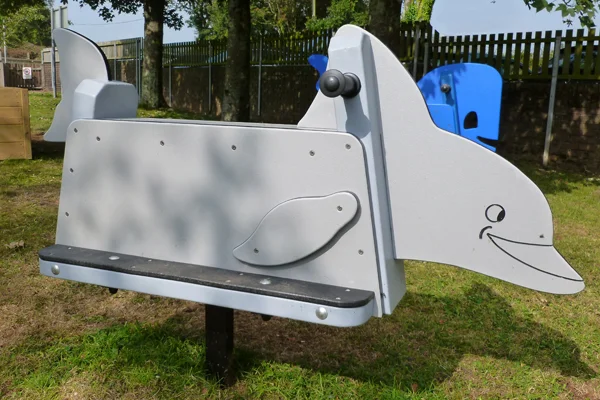 Dolphin rocker spring rider playground