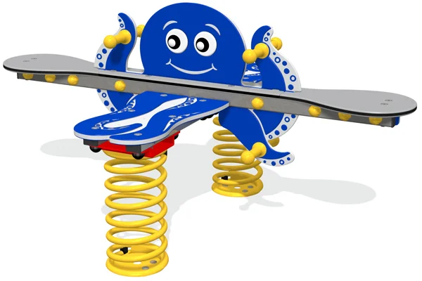 Octopus spring seesaw playground equipment