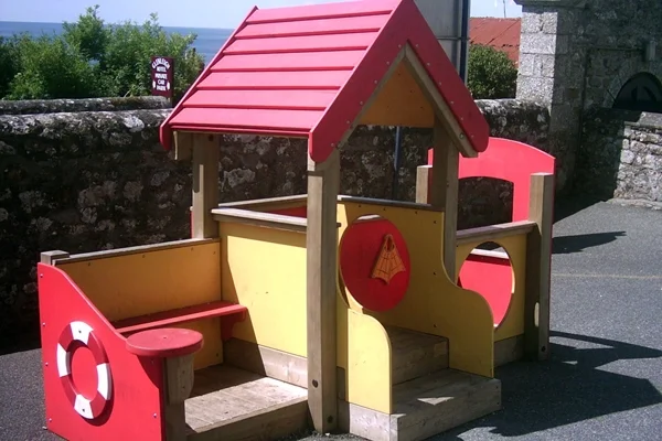Outdoor wooden apple playhouse preschool