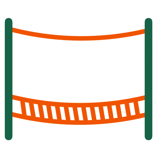 Illustration representing agility and exercise outdoor play equipment