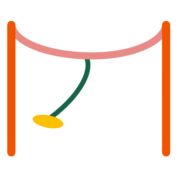 Illustration representing cableways and zip line outdoor play equipment