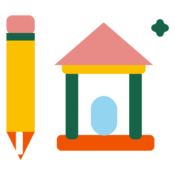 Illustration representing bespoke outdoor play builds